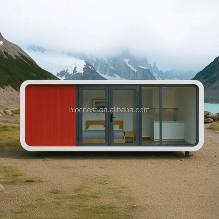 Prefab Tiny House Luxury Garden Hause Bungalow Capsule Pod Cabin Modular Container Home for Airbnb Resort Glamping Living