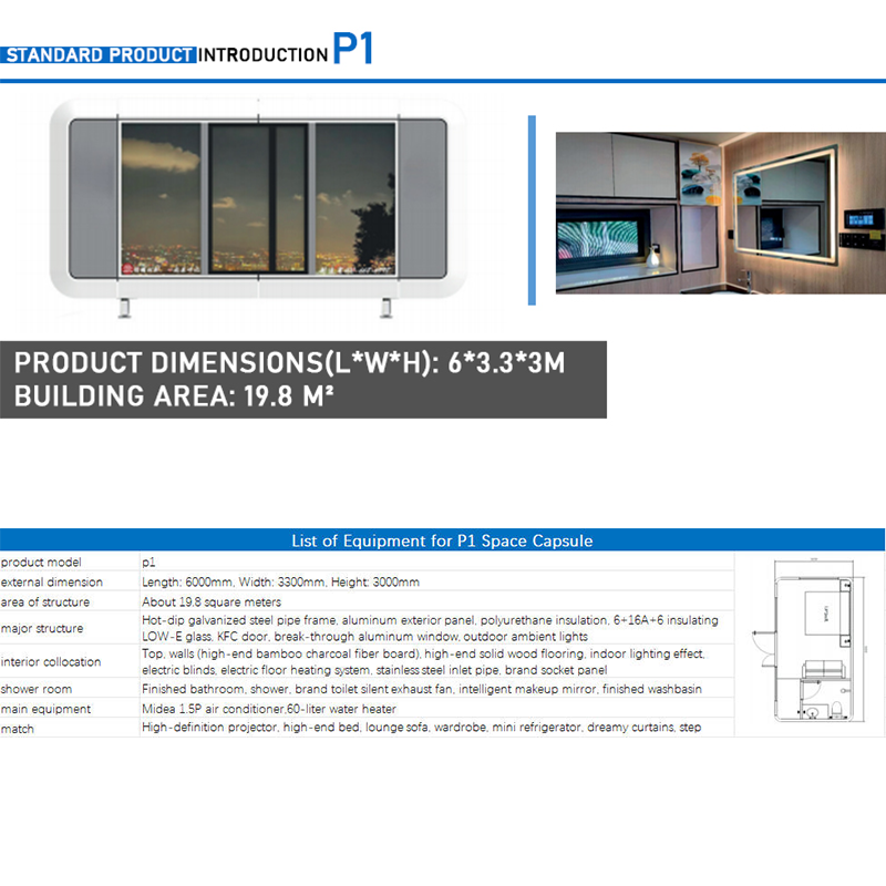 Prefab Container House Ready-made Smart Capsule Cabin and Villas House Luxury for Rapid Holiday Resort Setup