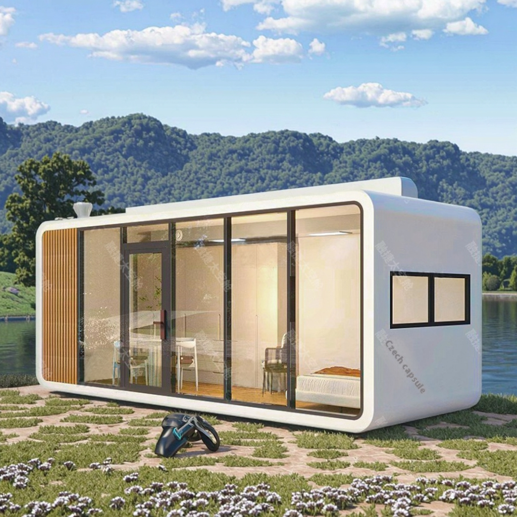 Customizable 20ft 40ft Steel StructureApple Cabin Houses Net Red Star Modular Seascape Integrated Land Homestay Villa