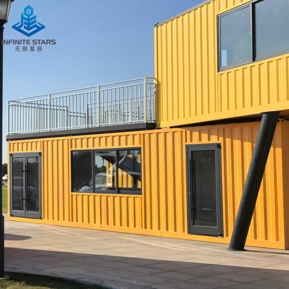 Modern Two Story Modified Shipping Container House Luxury Prefab Modular Villa Beach Resort Home Shipping Container Bar