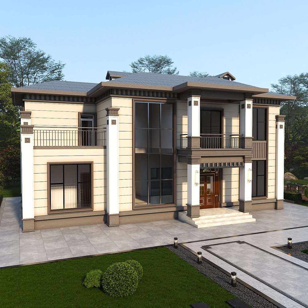 Prefab Luxury Villa Tiny Modern House Light Steel Frame Villa Modular Homes Prefab Villa