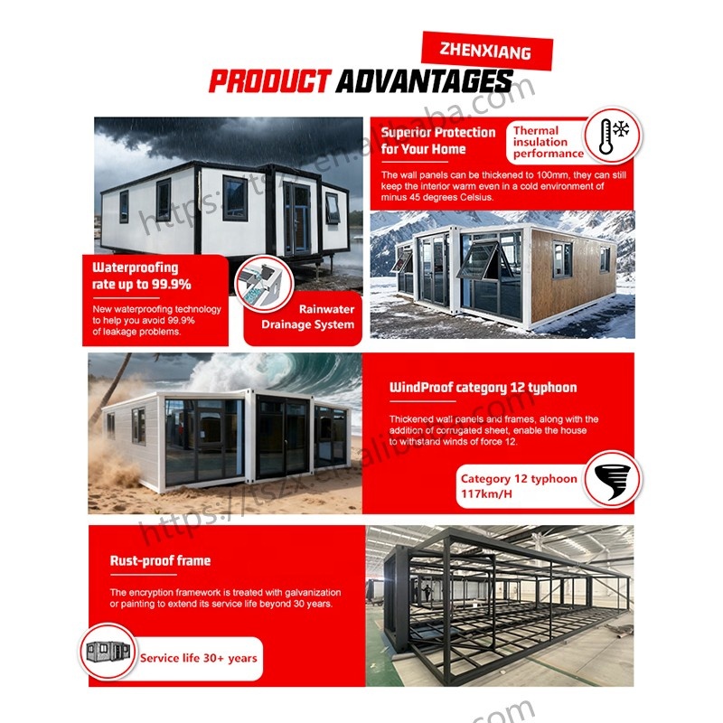 Factory Price Luxury Expandable Container House Modern a Shape Triangular Roof House Hotel Resort Modular Prefab Container House