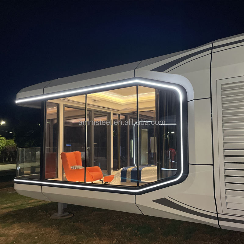 Low Price Portable Home Modern Space Capsule Style Camping House Tiny House Outdoor Mobile Prefab Capsule Room House Hotel
