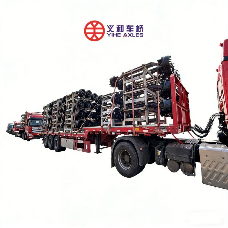 Ejes de camión Yihe de China, tambor de freno de disco delantero, eje ligero