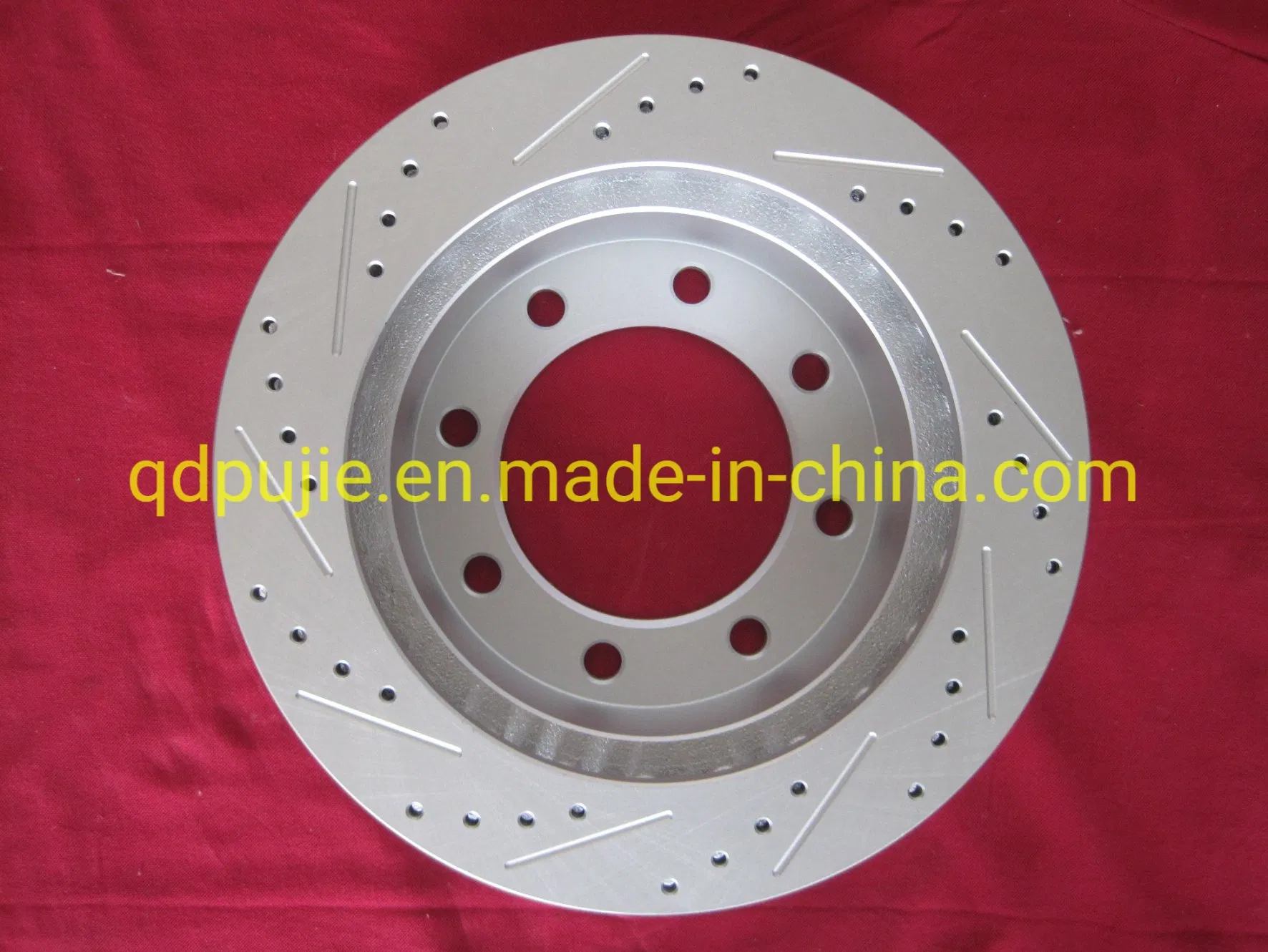 Disco de freno perforado y ranurado para el frente de Toyota