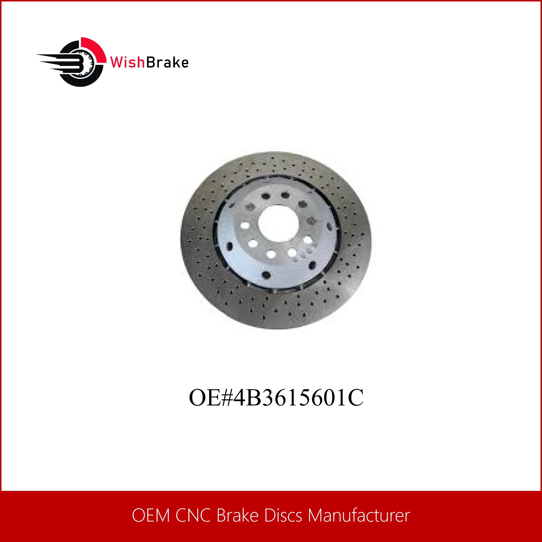 Disco de freno de carbono de alta calidad 380mm con ventilación interna y superficie recubierta