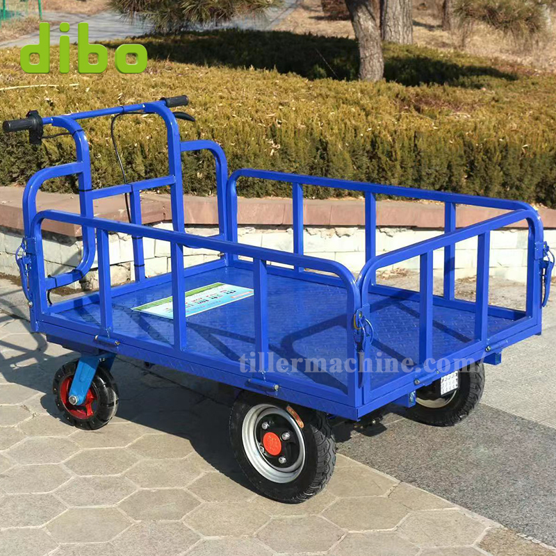 400kg/500kg Carro Plataforma Eléctrico de Carga Pesada Carretilla de Mano Logística de Almacén Jardín Industrial Carga de Batería Carretilla