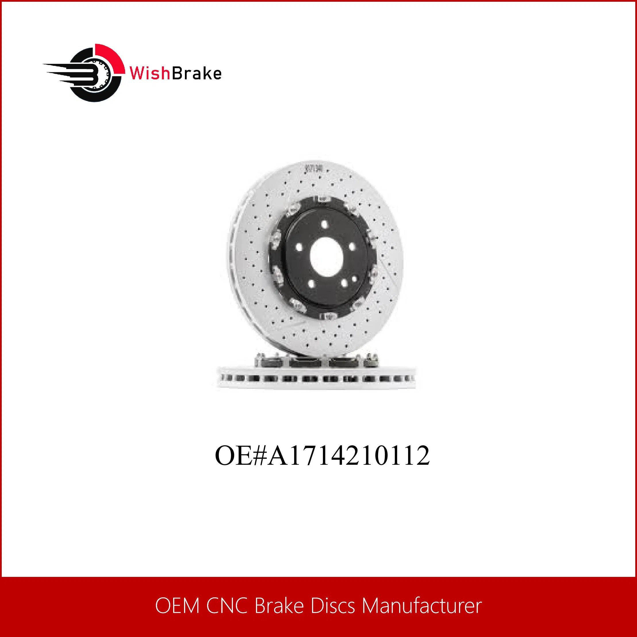 Disco de freno de carbono de alta calidad 380mm con ventilación interna y superficie recubierta