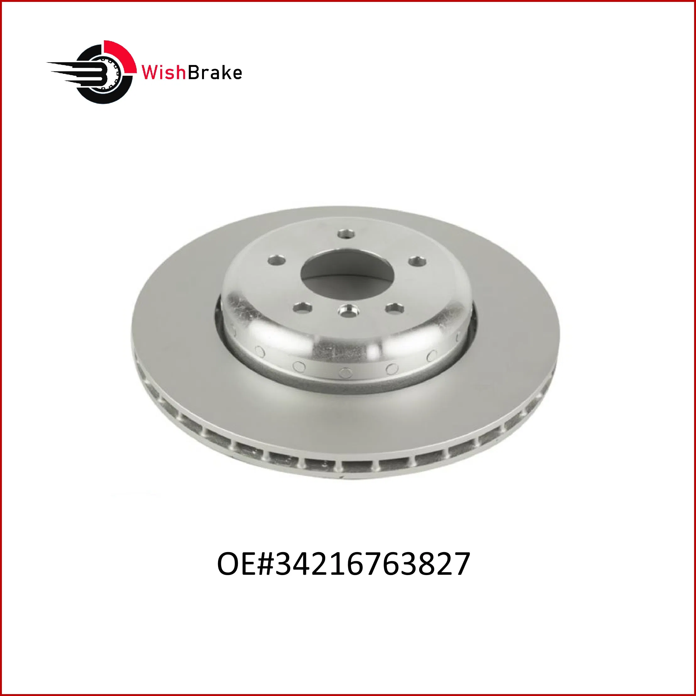 Disco de freno ventilado de alta carbono premium 390mm con diseño perforado