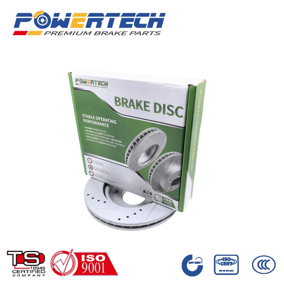 Discos de freno de rotor perforados y ranurados de la mejor calidad, piezas de repuesto de freno, discos de freno con precio al por mayor, venta caliente de discos de freno genuinos de fábrica para coches y camiones, discos de freno para todos los coches