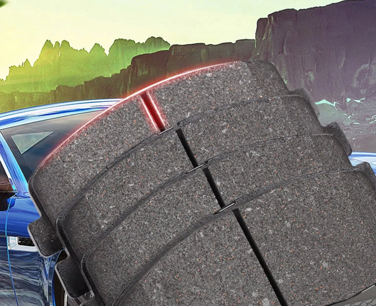 Pasta de freno de disco metálico frontal resistente a altas temperaturas para auto