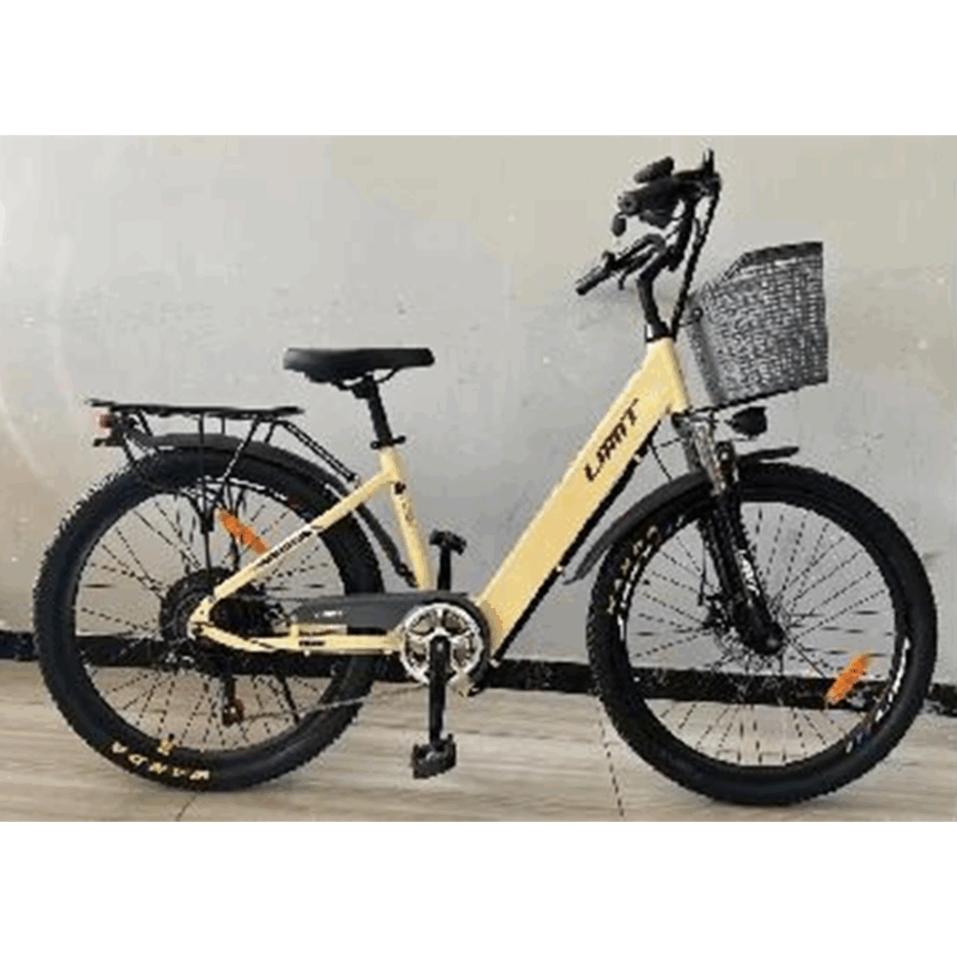 Bicicleta eléctrica urbana compacta con pequeño radio de giro y diseño ligero para viajes cortos