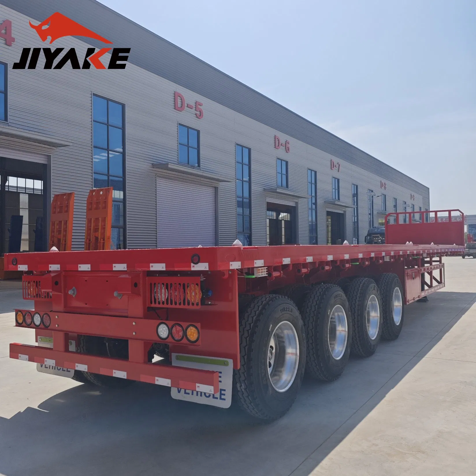 Remolque plano de fábrica directa 3/4/Multi-Axle, alta capacidad de carga y estructura sólida, personalización disponible