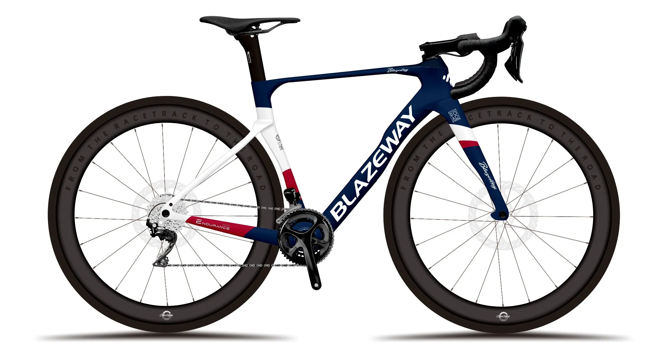 Bicicleta de Carretera de Fibra de Carbono Personalizada OEM 700c Freno de Disco 22 Velocidad