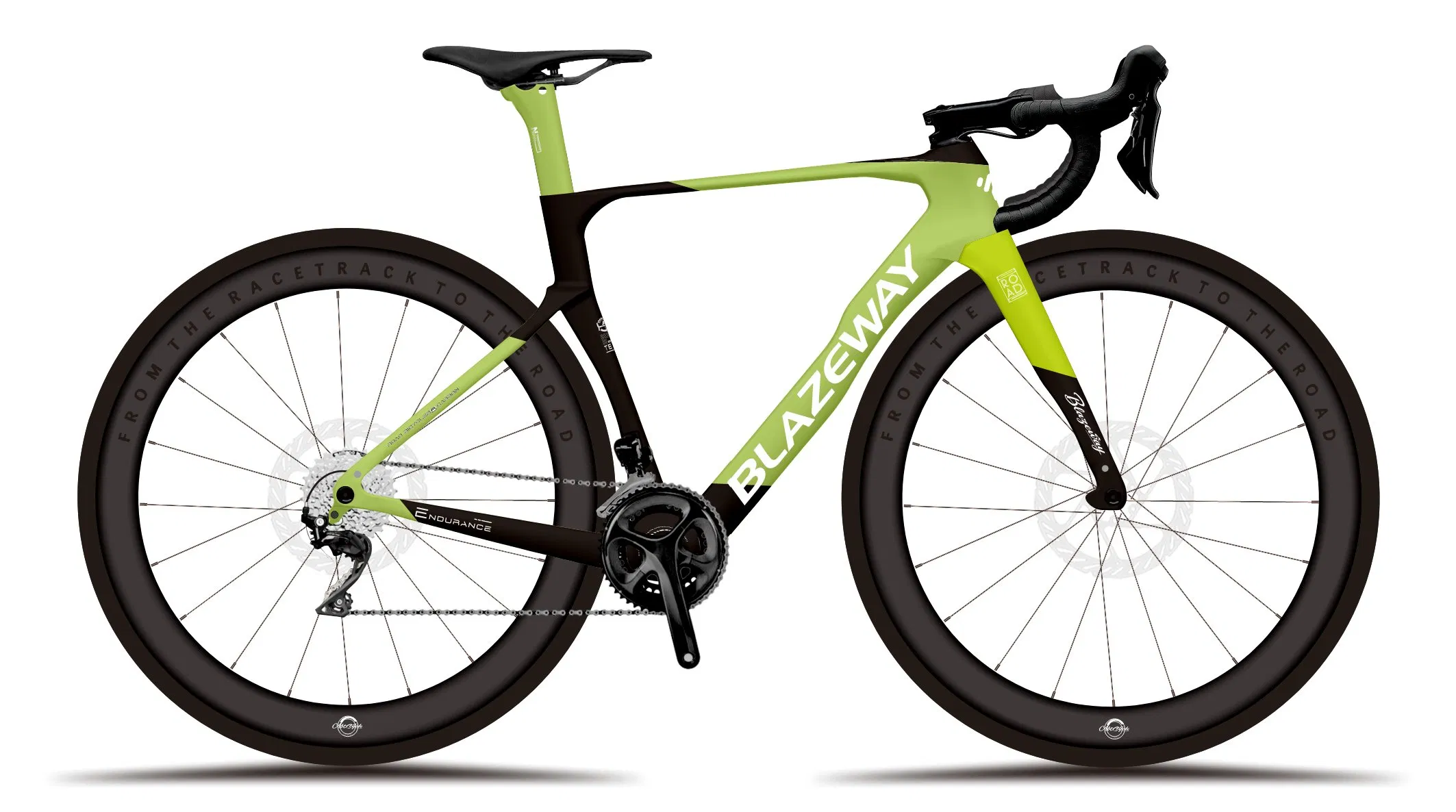Bicicleta de Carretera de Fibra de Carbono Personalizada OEM 700c Freno de Disco 22 Velocidad