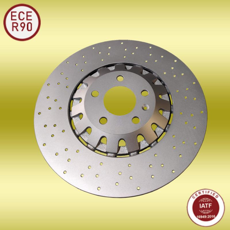 Disco de freno perforado y ranurado aprobado por TUV para BMW, Mercedes, Audi y VW