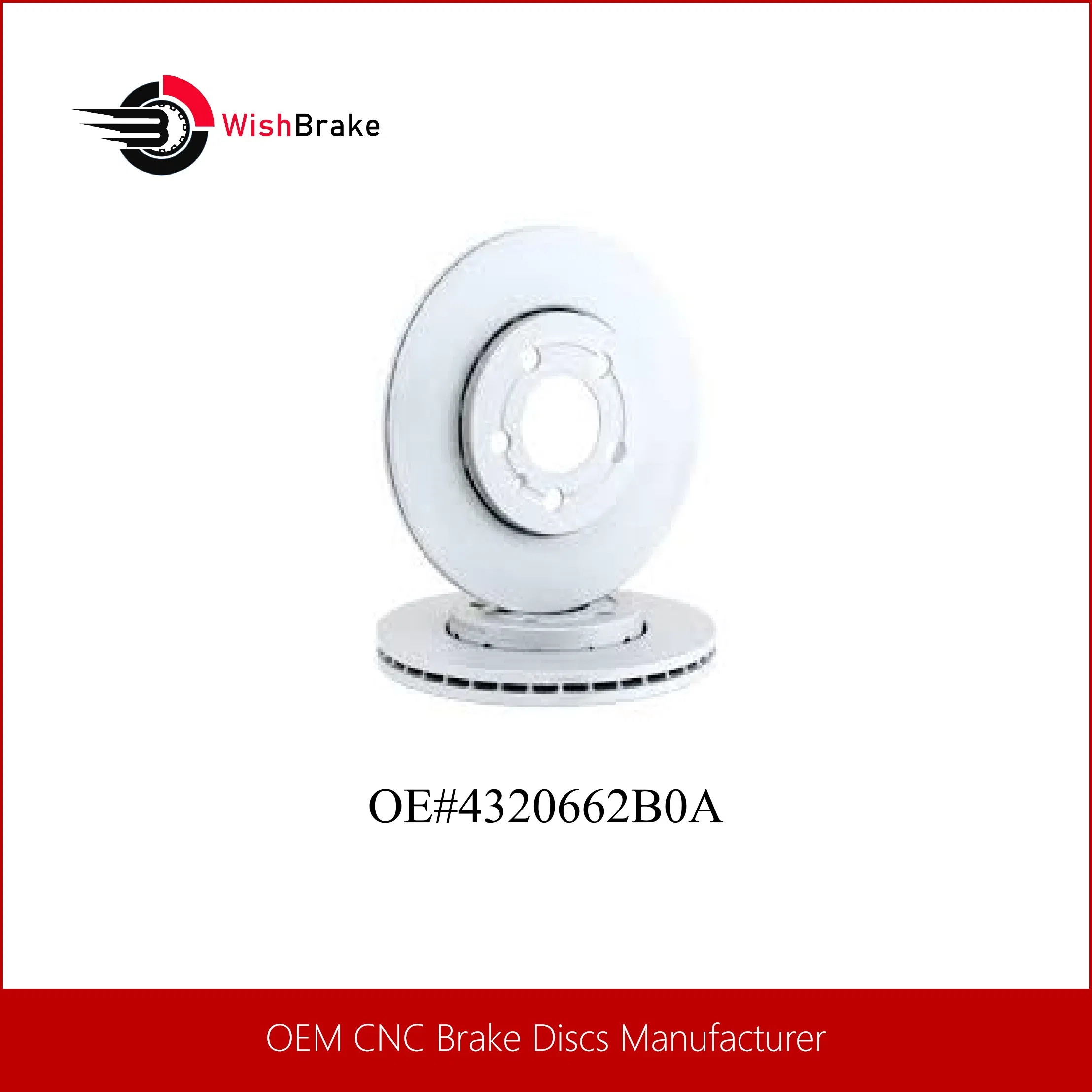 Disco de freno de carbono de alta calidad 380mm con ventilación interna y superficie recubierta