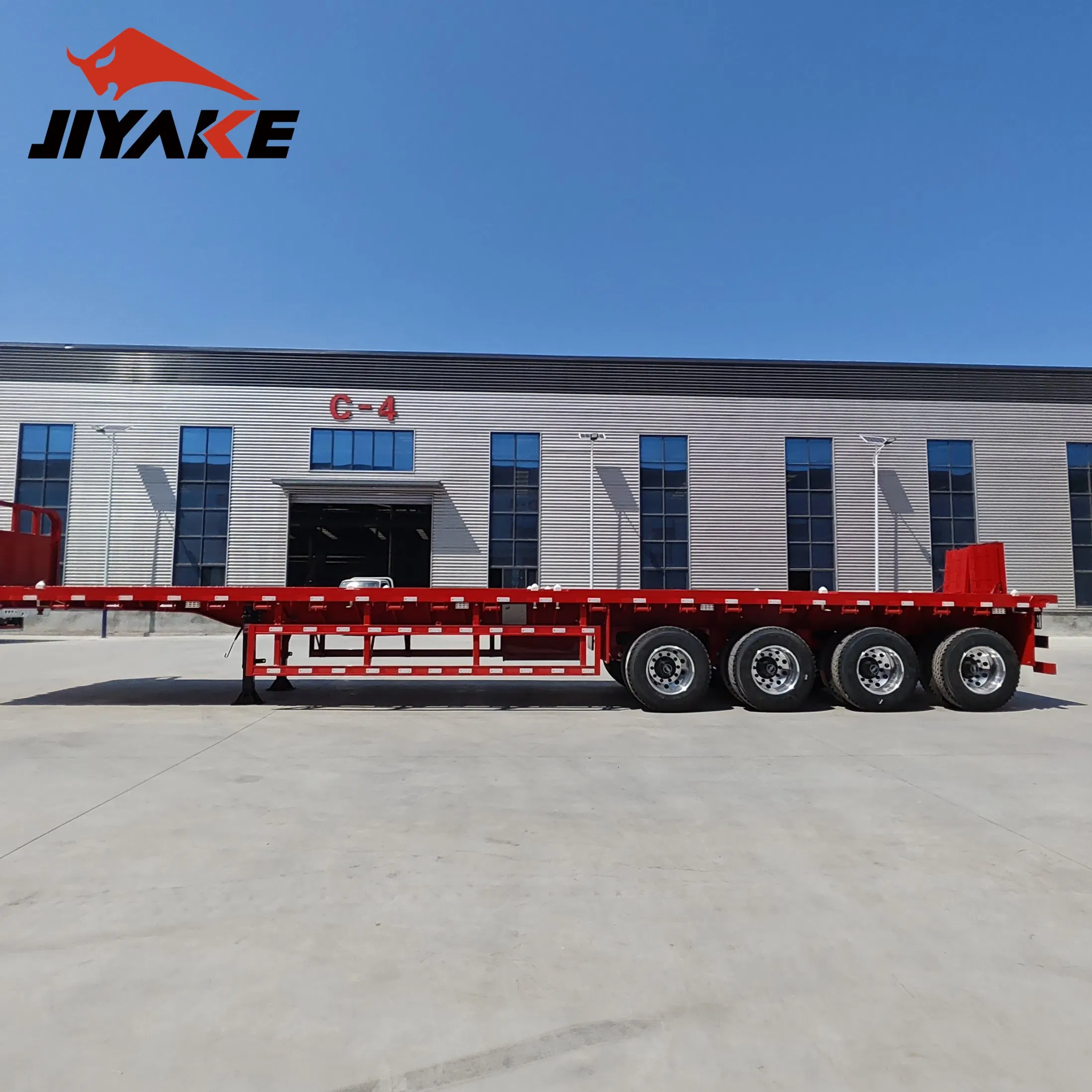 Remolque plano de fábrica directa 3/4/Multi-Axle, alta capacidad de carga y estructura sólida, personalización disponible