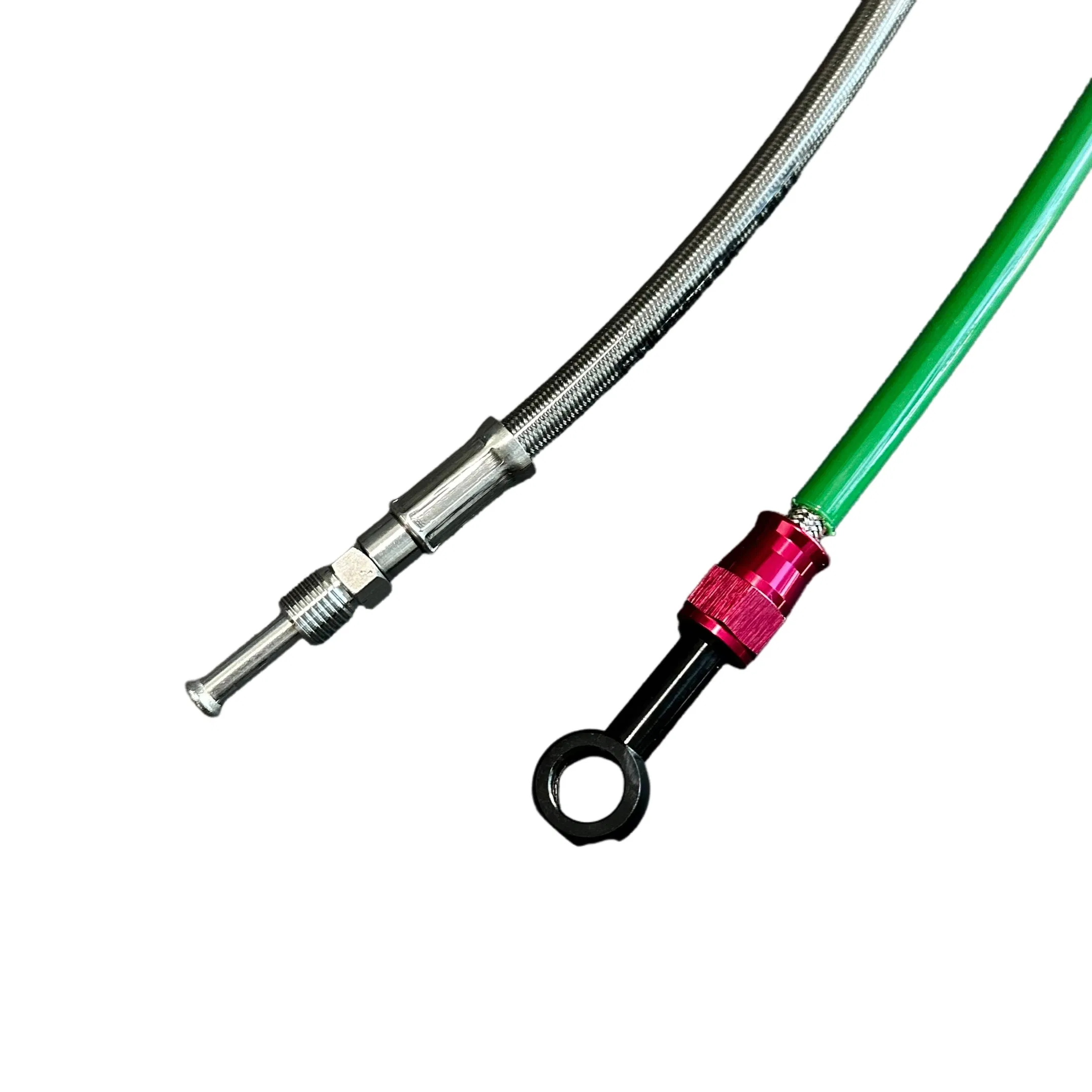 Kit de manguera de freno de PTFE trenzado de acero inoxidable aprobado por DOT 304 flexible y resistente a la corrosión para sistemas hidráulicos de automóviles/camiones y motocicletas