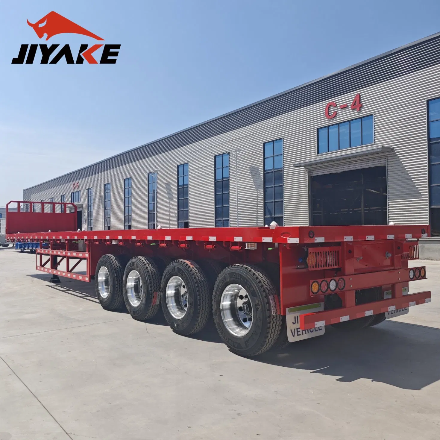 Remolque plano de fábrica directa 3/4/Multi-Axle, alta capacidad de carga y estructura sólida, personalización disponible