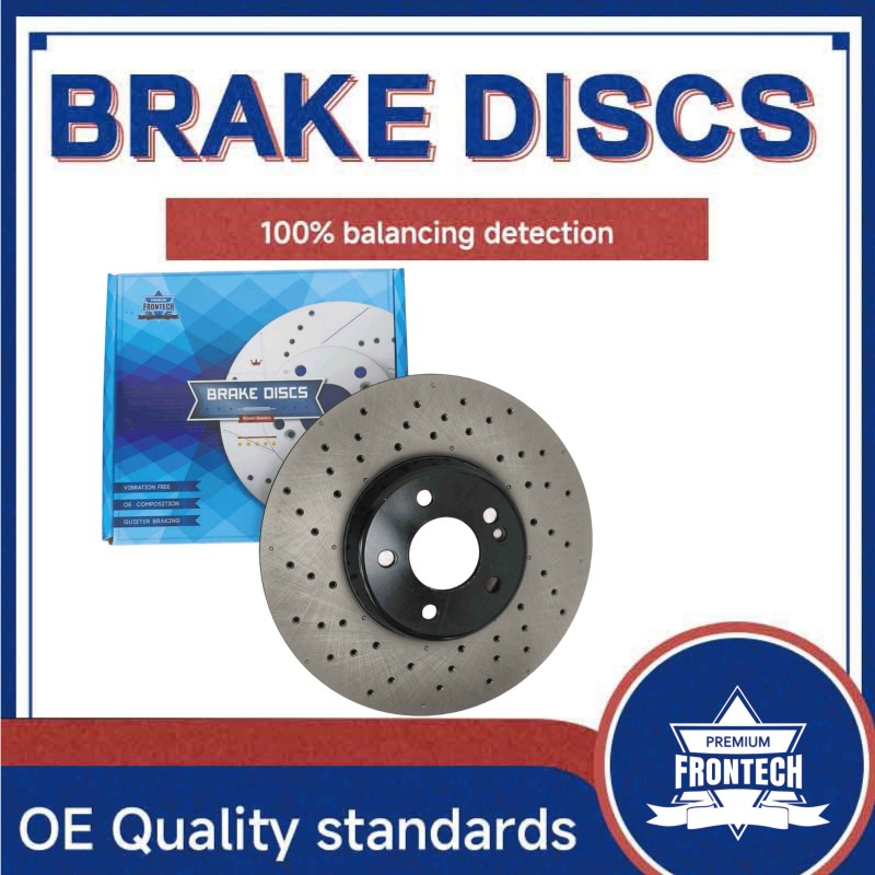 Nuevo disco de freno perforado y ranurado delantero para Megane 4 RS Honda Civic Toyota Ducati Byd coches japoneses para varios modelos