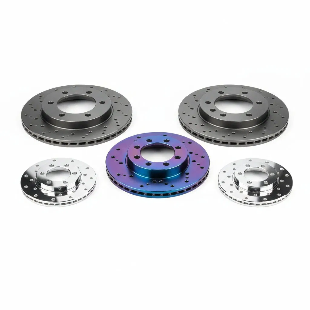 Discos de freno de aluminio mecanizados con alta precisión, adecuados para sistemas de carreras de alto rendimiento y modificaciones personalizadas de automóviles