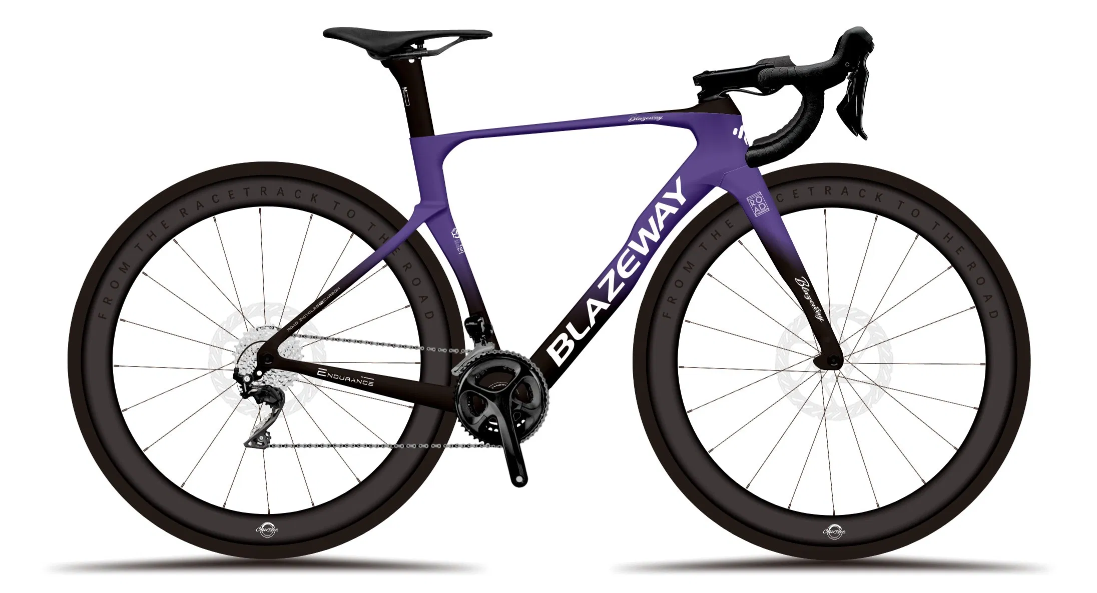 Bicicleta de Carretera de Fibra de Carbono Personalizada OEM 700c Freno de Disco 22 Velocidad