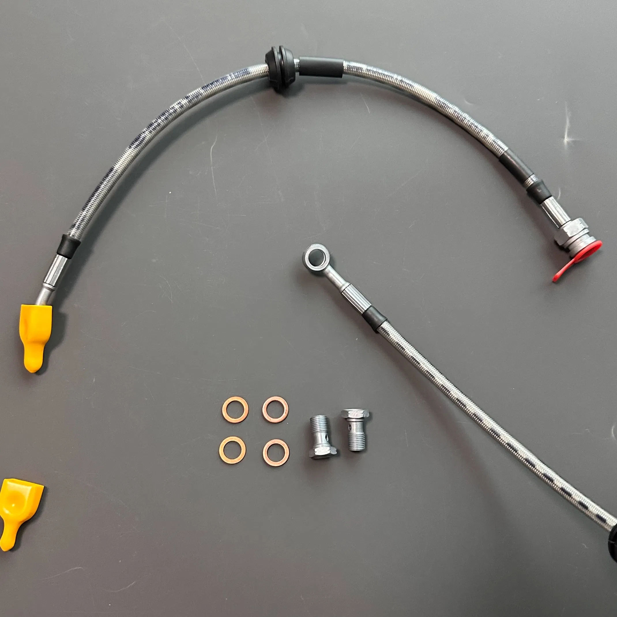 Conjunto de manguera de freno trenzada de PTFE sistema de caliper de freno emparejado alto rendimiento