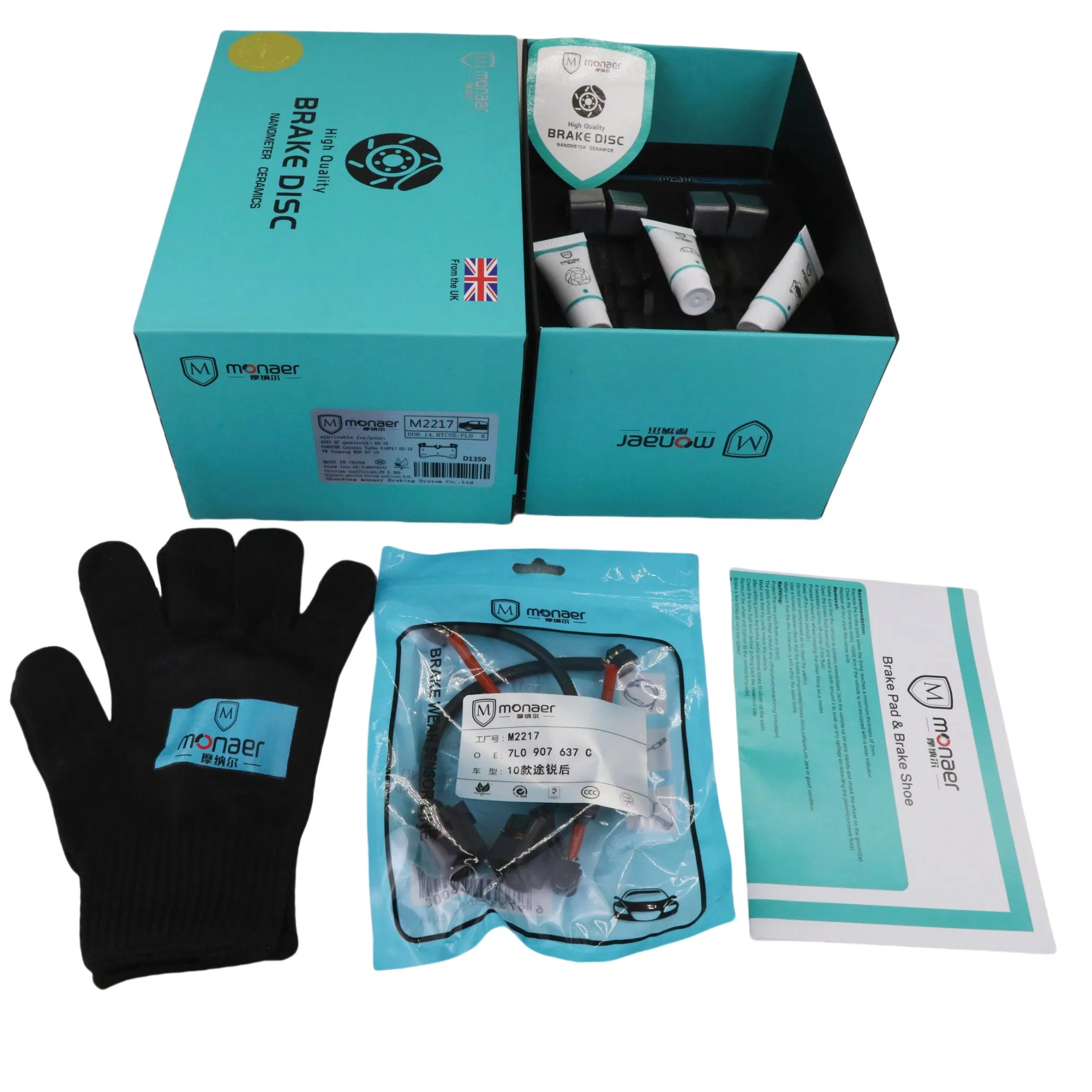 Monaer D1350 Fábrica Monaer Nuevo Sistema de Pastillas de Freno de Cerámica de Alta Calidad OEM