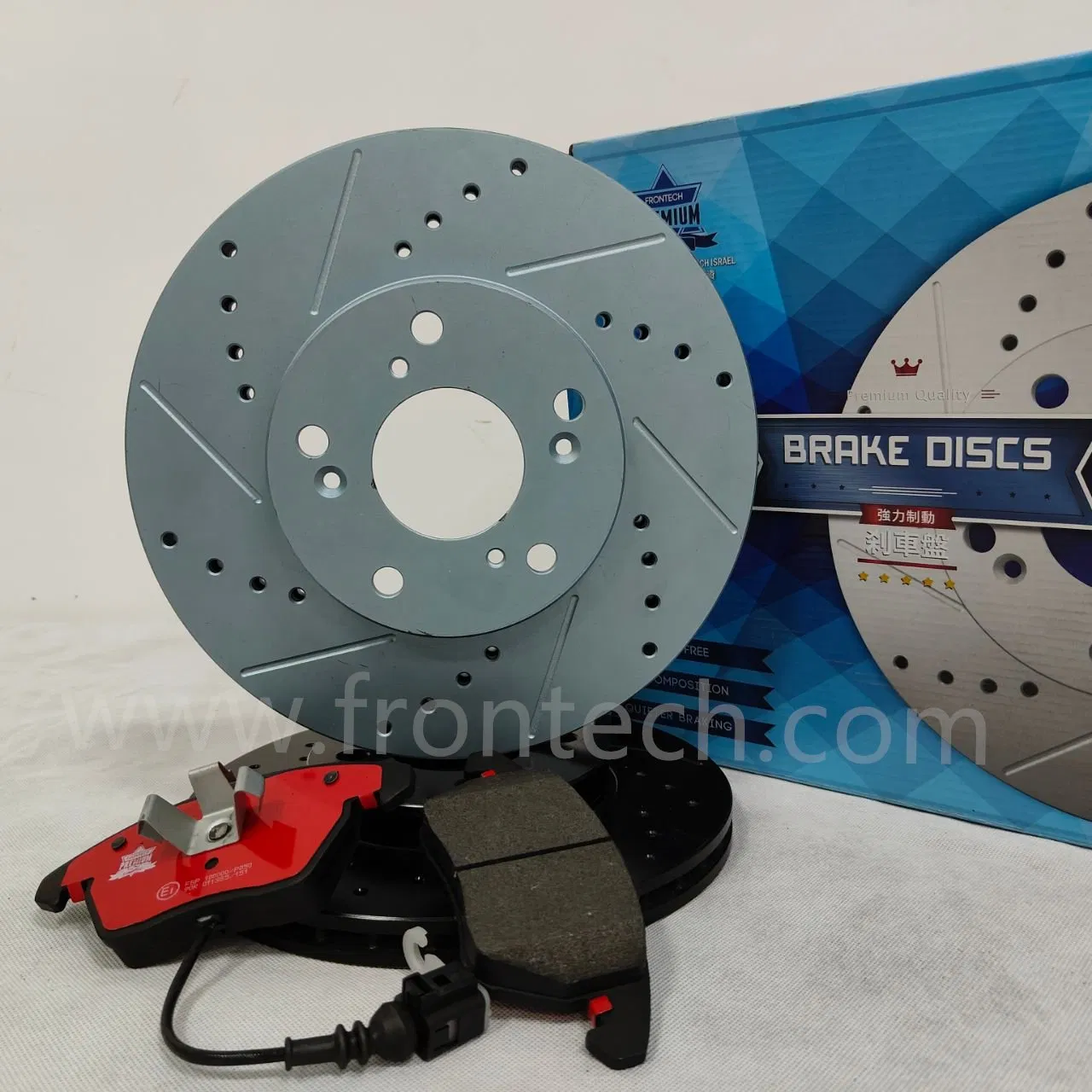 Disco de freno perforado y ranurado Frontech para Toyota Sequoia 08-17
