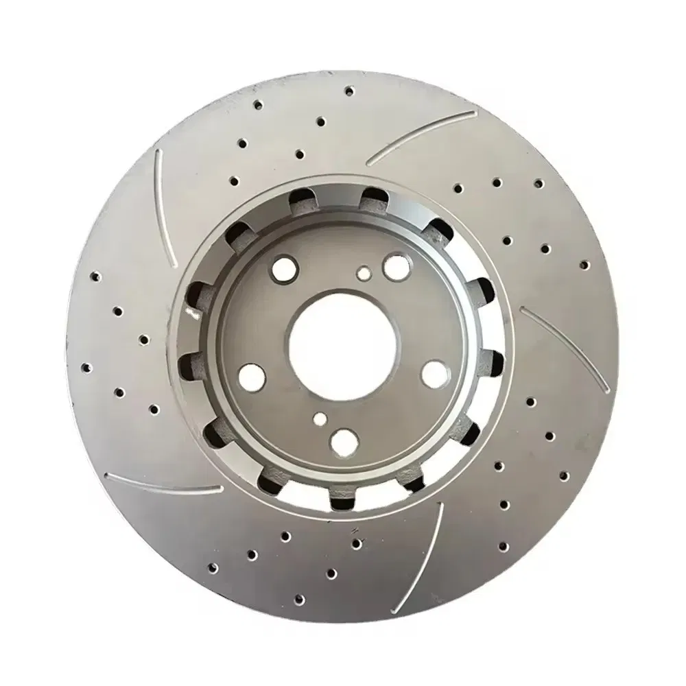 Buen rendimiento disco de freno Geomet OEM perforado y ranurado para coches europeos