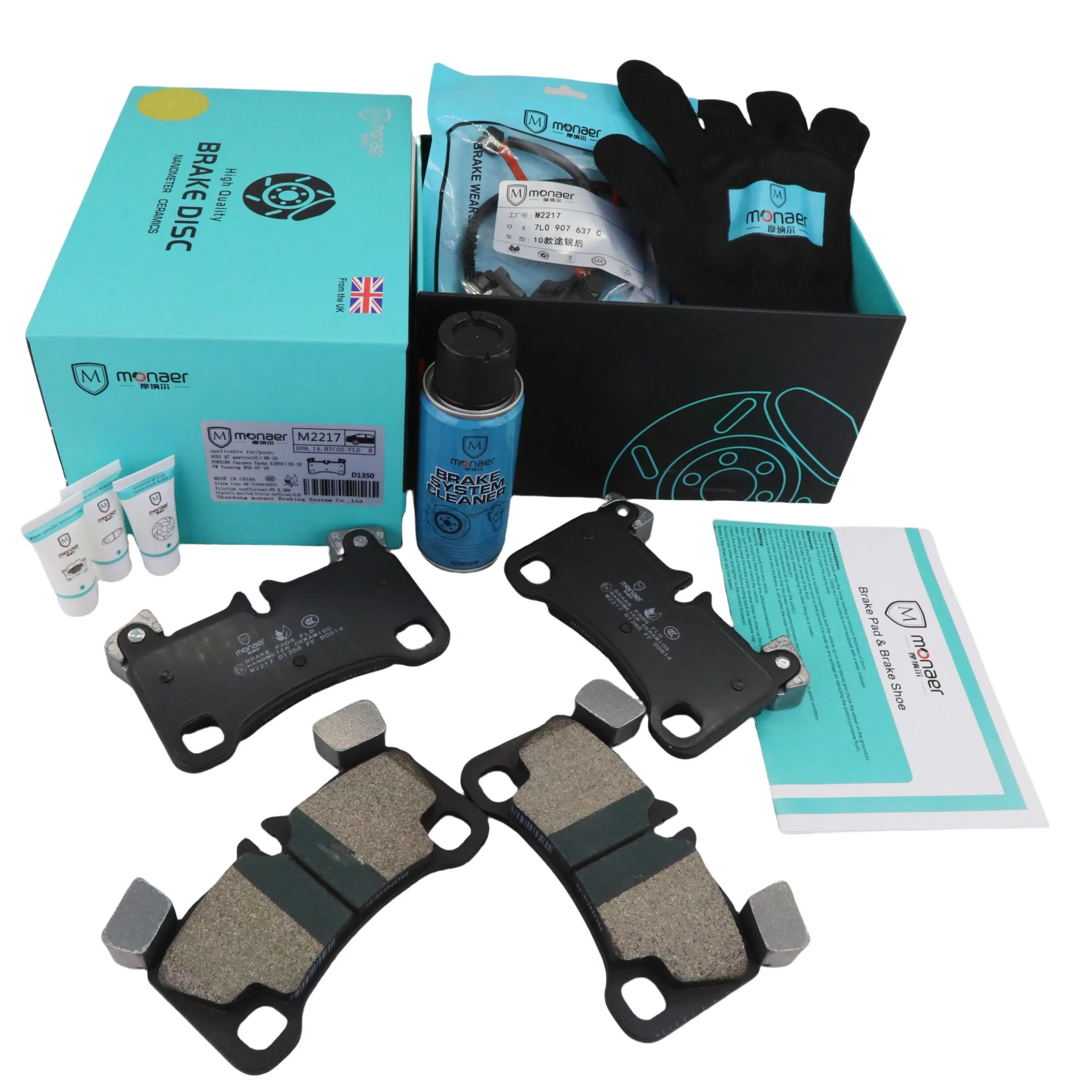 Monaer D1350 Fábrica Monaer Nuevo Sistema de Pastillas de Freno de Cerámica de Alta Calidad OEM