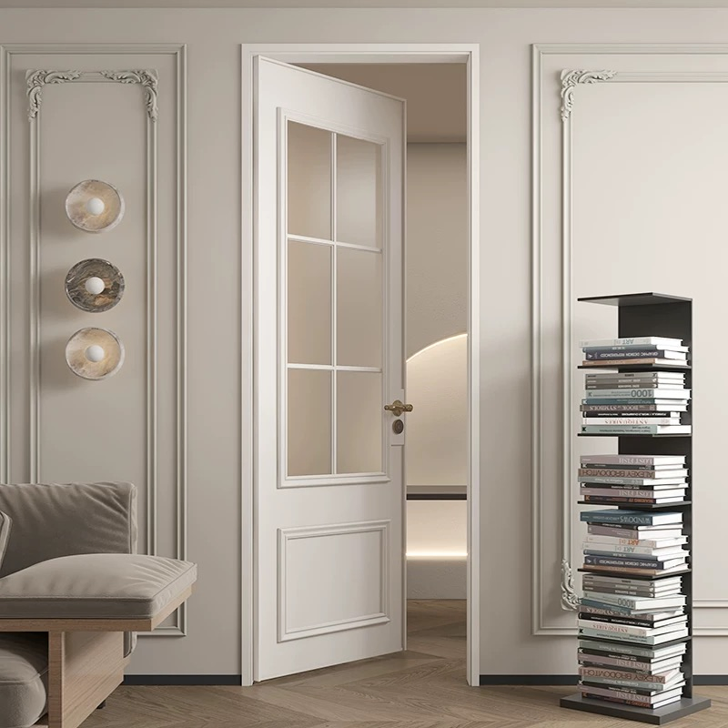 Acoustic Office 55dB Stc/Fire Rated Laminated Security Burglar Proof/En35 WPC Paint Glass Door