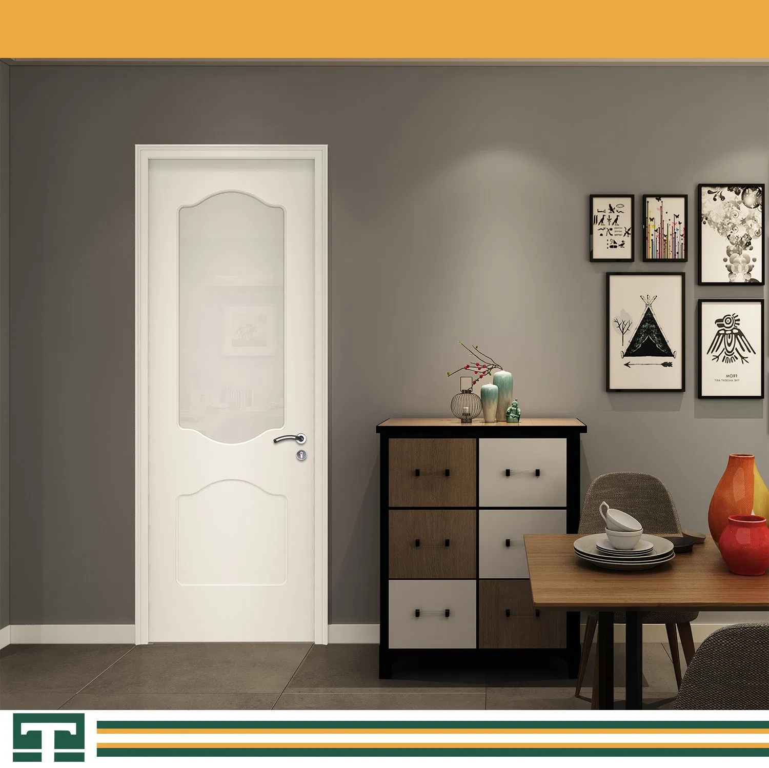 Factory High Quality Acoustic Entry Wooden Fire Rated Door Interior Solid Wood Door for Hotel, Hospital, School, Apartment