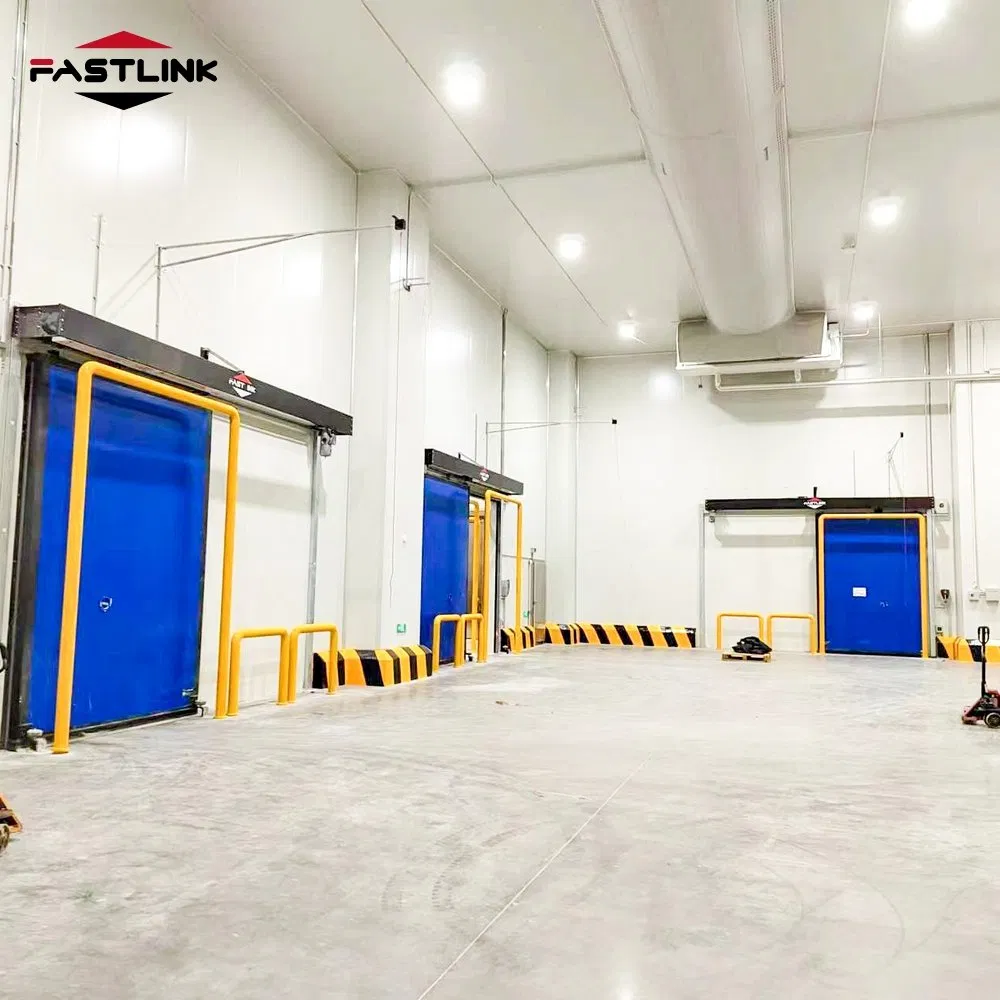 Fastlink Hot Sale Factory Workshop Industrial Automatic PVC Curtains Security High Speed Cold Room Sliding Doors
