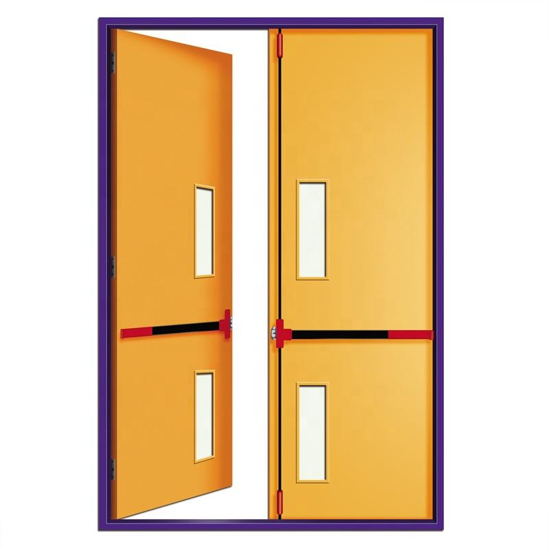 Residential Project Used Smoke Control Fire Retardant Metal Doors with BS Certificate