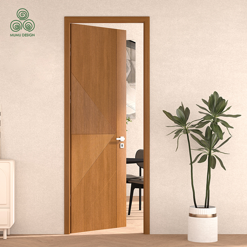 Luxury Oak Walnut Main Entrance Interior Pivot Door for Villa Wooden Door