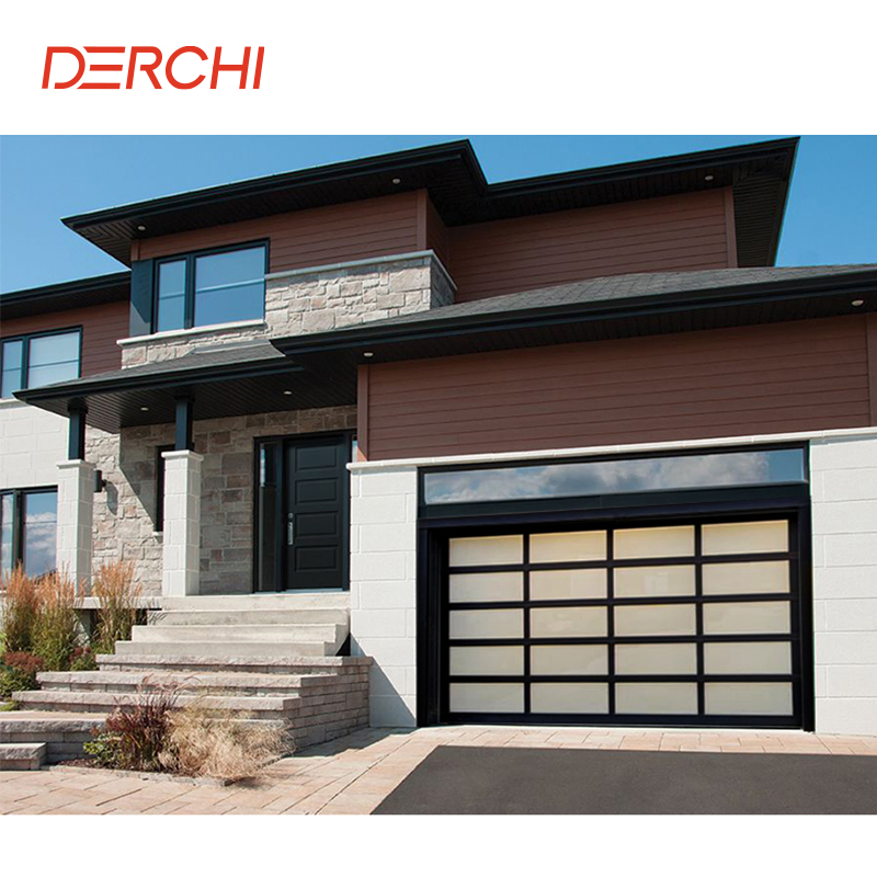 Residential Hurricane Resistant and Waterproofing Foamed Sectional Electric Anodised Garage Picture Doors with Windows Inserts