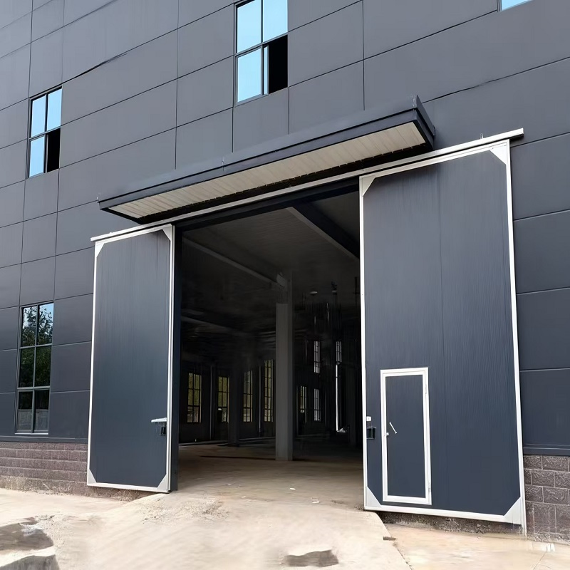 Industrial Electric Sliding Door Color Steel Sandwich Panel Insulated Workshop Warehouse Doors