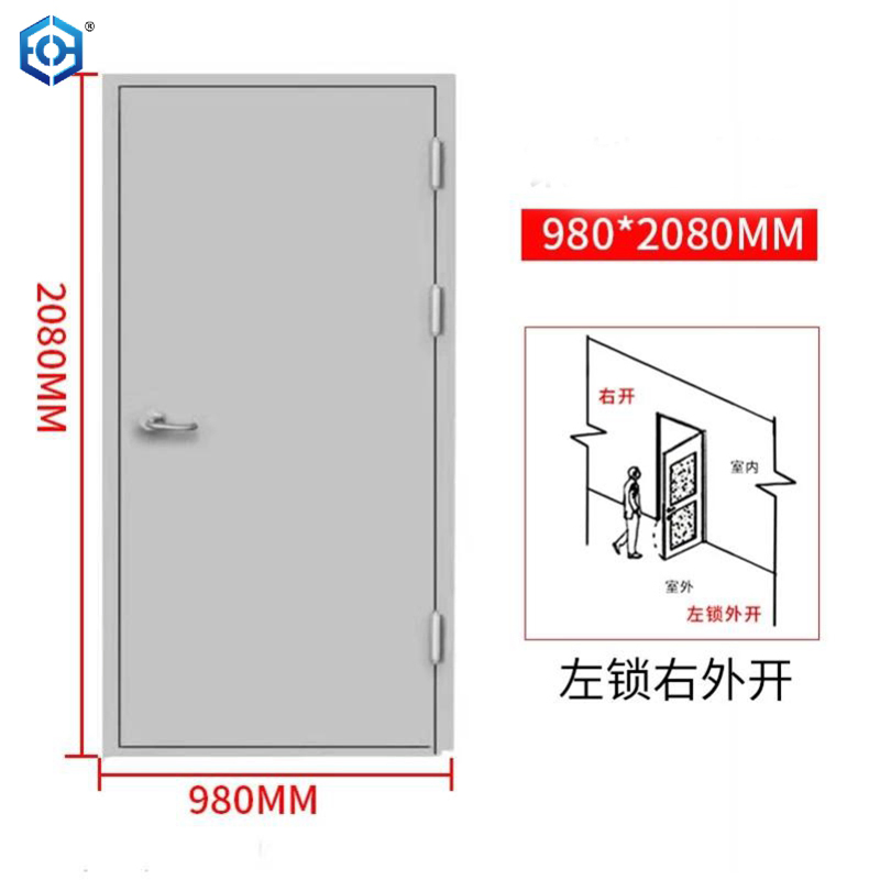 Factory Price 60 Min UL Steel Fire Rated Doors Emergency Fire Exit Fireproof Door for Hotel