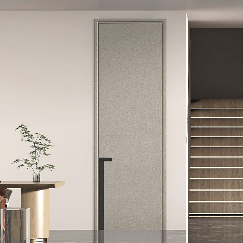 Ultra-Narrow Frame Hidden Door Interior HDF Door House Invisible Door