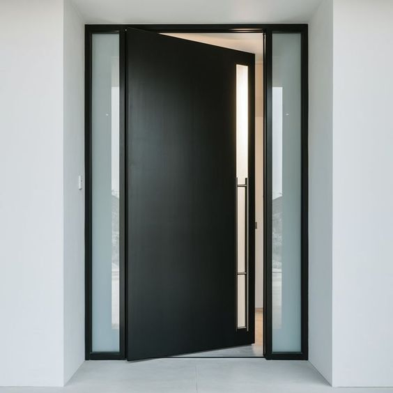 Factory Price Customized Main Exterior Entrance Entry Front Doors Metal Stainless Steel Steel Modern Wrought Iron Main Gate New Design Pivot Door