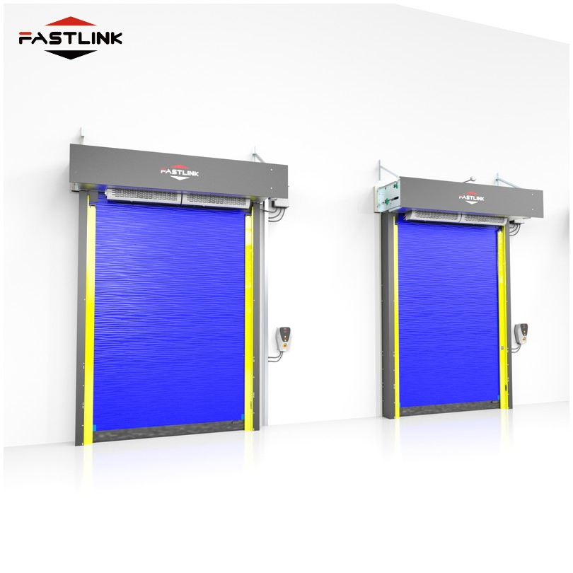 Fastlink After Sales Guarantee Factory Industrial Waterproof Electric PVC Polymer Cold Room High Speed Rolling Shutter Doors