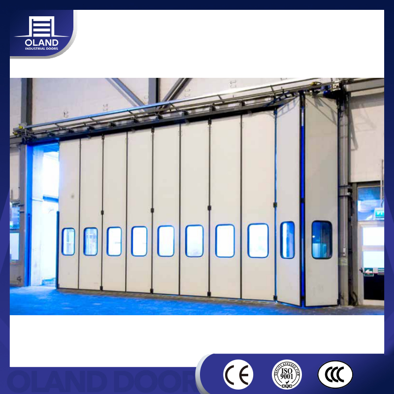 Wholesale Folding Sliding Fire Rated Steel Aluminum Safe Workshop Industrial Automated Door for Warehouse
