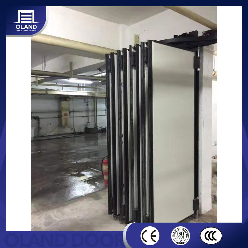 Wholesale Folding Sliding Fire Rated Steel Aluminum Safe Workshop Industrial Automated Door for Warehouse