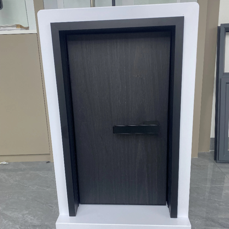 Interior Invisible Solid Hidden Door with Handle Primed with Black Hidden Frame