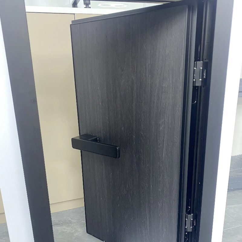 Interior Invisible Solid Hidden Door with Handle Primed with Black Hidden Frame