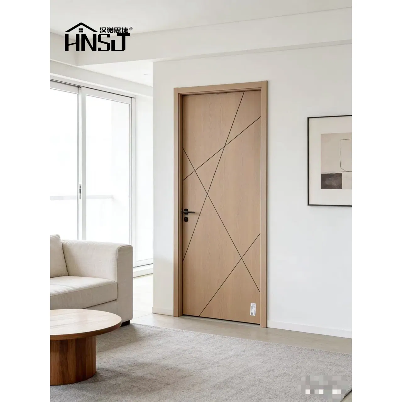 Hotel Interior Emergency Exit Fire Rating Fireproof Fire Prevention Timber Composite Interior Swing Wooden Exterior Door