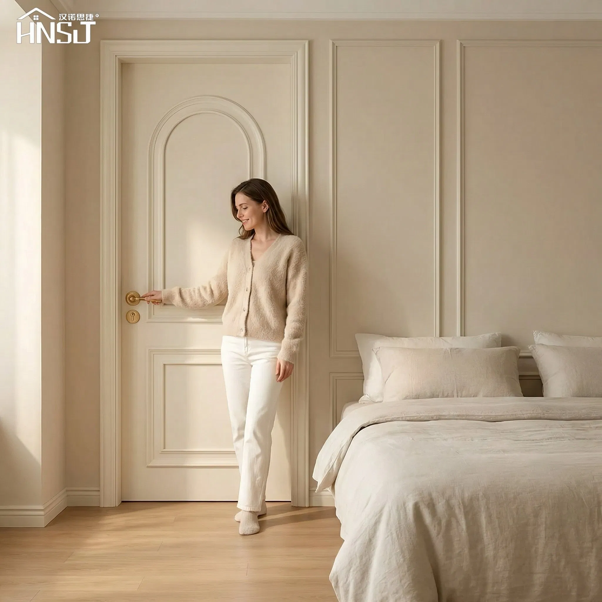 Interior Door Wood Plastic Composite Flush Door Wooden Door Security WPC Door Interior Room Entrance Door PVC Door Glass Door House Door Wooden Interior