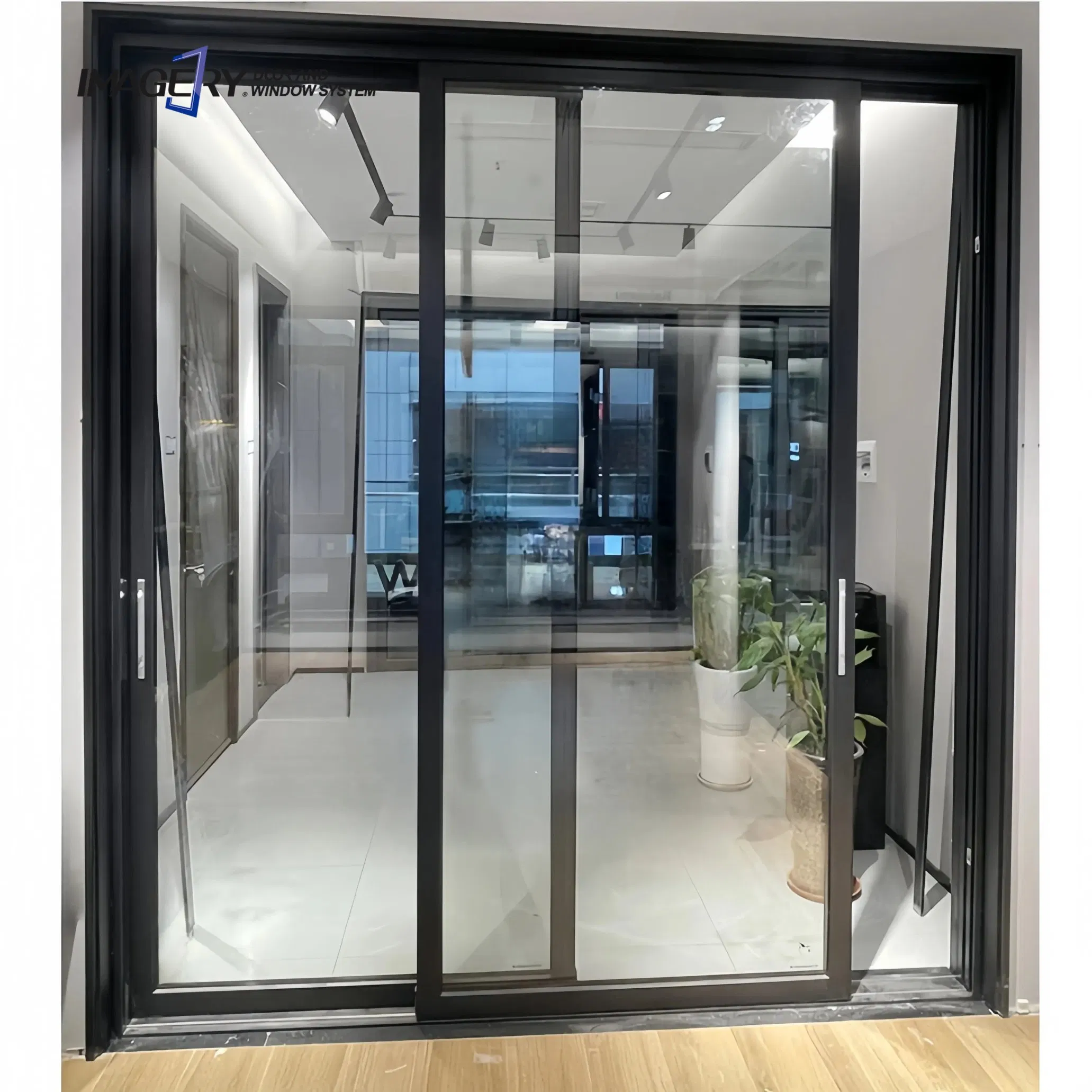 Aluminum Patio Hurricane Resistant Glass Doors Patio Windproof Waterproof Sliding Doors Exterior